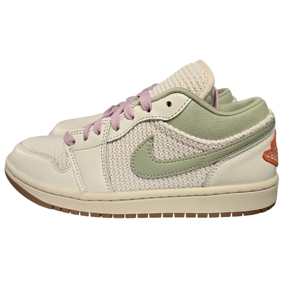 Nike Air Jordan 1 Low SE Sail Iced‎ Carmine Olive Aura FN0569-100 Womens Size 7